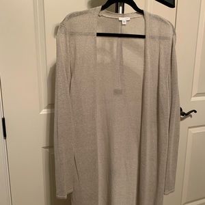 J.Jill Lightweight Linen Cardigan, open front, size large, So versatile!